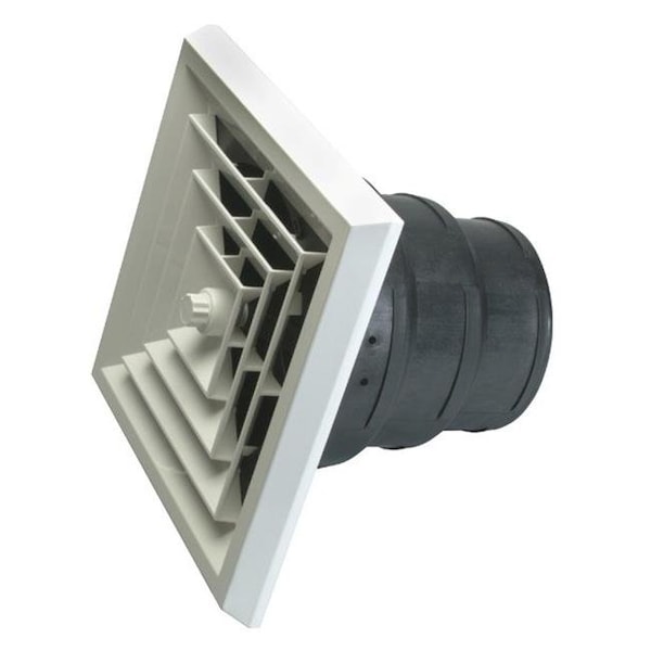 Havaco Quick Connect Havaco Quick Connect HT-GRB-S1 White Square Ceiling Diffuser and 8-7-6 in. Reducing Boot HT-GRB-S1 - main